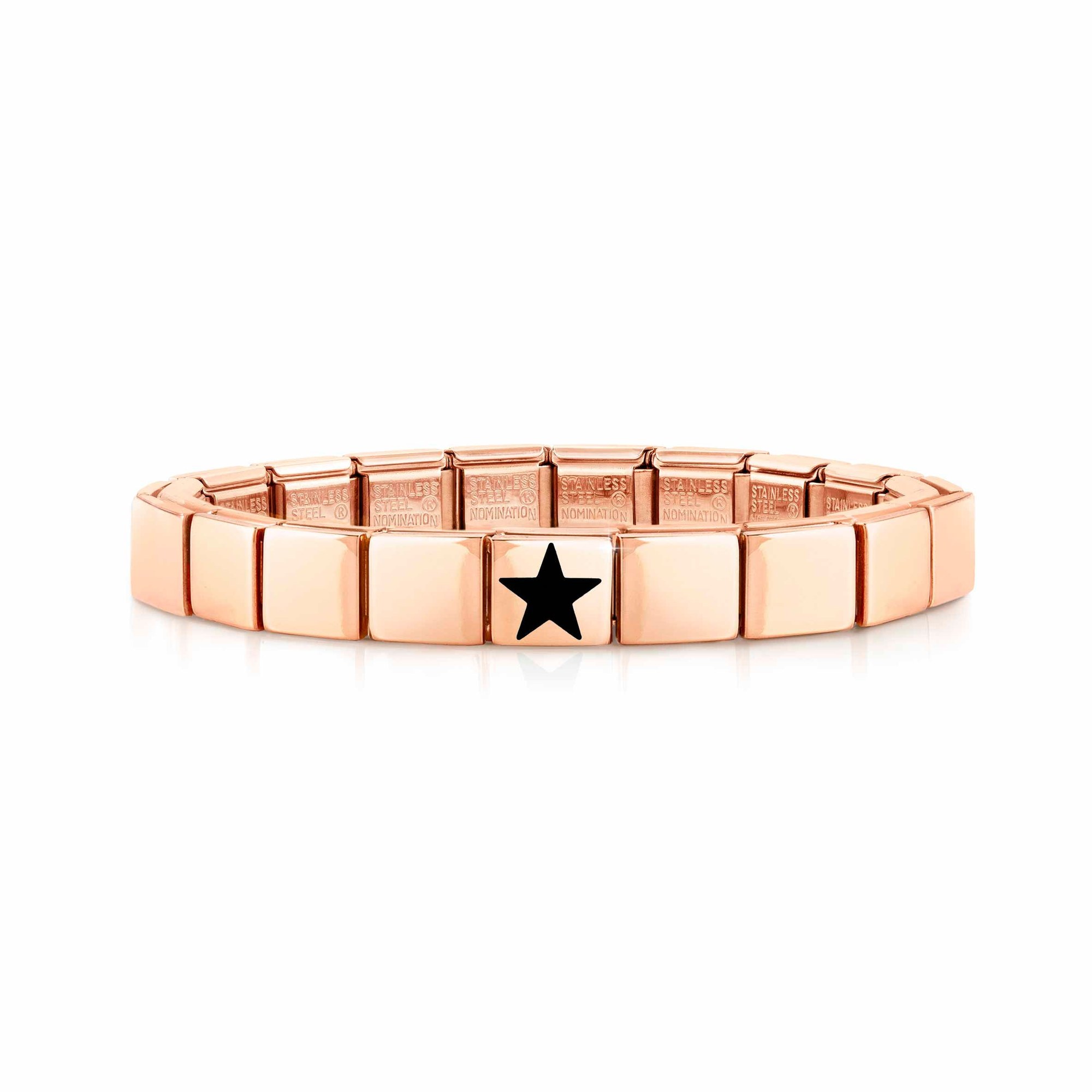 Nomination Classic GLAM Armband Edelstahl Roségold - schwarzer Stern