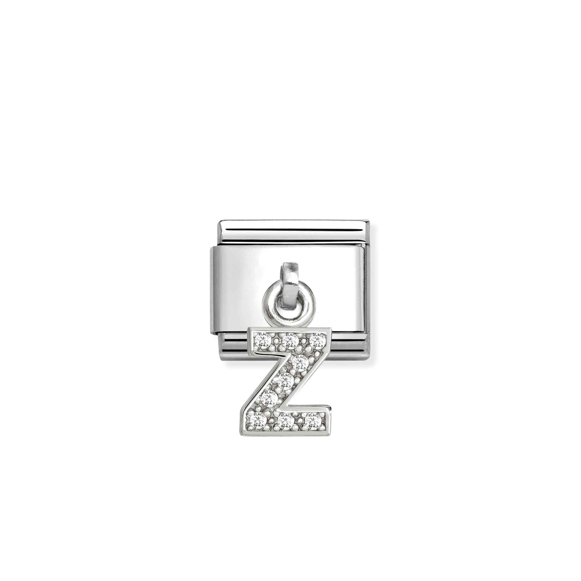 Nomination Classic Sterling Silber charm - Buchstabe Z - Zirkonia – Ansicht 2