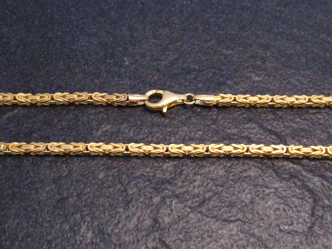 Königskette aus Gold 585 mit einer Länge von 49 cm, Hersteller Juwelier Harnisch, filigranes Design und sicherer Verschluss. Ideal für elegante Anlässe.