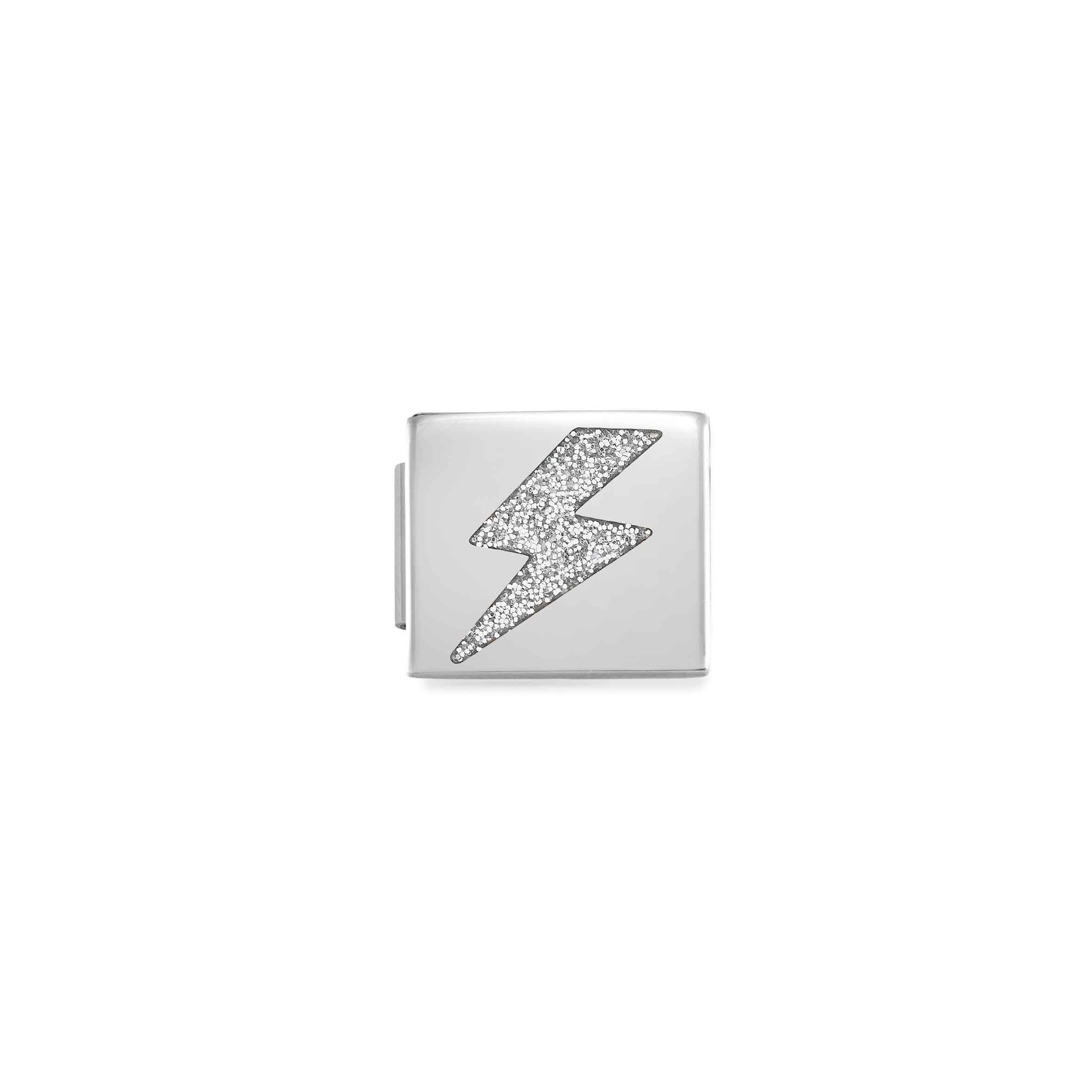 Nomination Classic GLAM Link Edelstahl mit Emaille - Thunderbolt Silber GLITTER