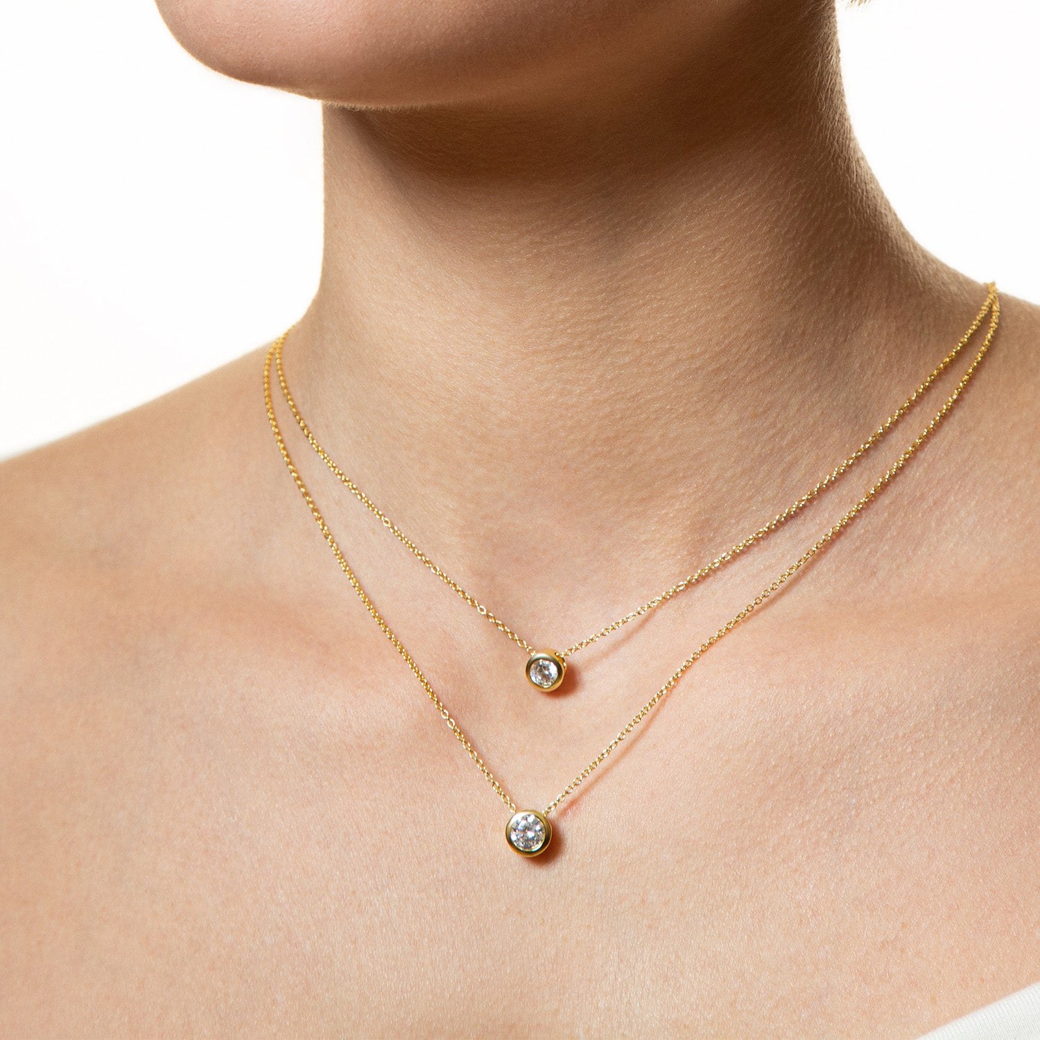XENOX Sterling Silber Kette XS7282G - 40-45 cm - ZARGE GOLD - Gelbgold vergoldet Ankerkette - Zarge – Ansicht 2