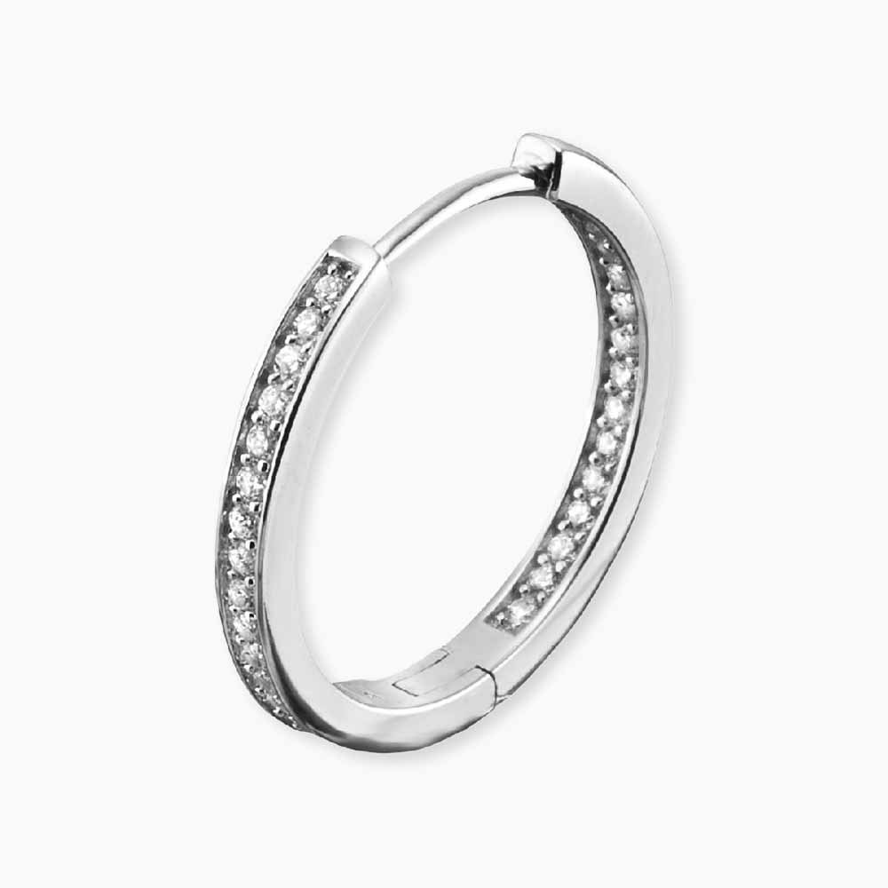 Engelsrufer BASIC Creole Lisa mit Zirkonia - Silber rhodiniert 24 mm – Ansicht 3