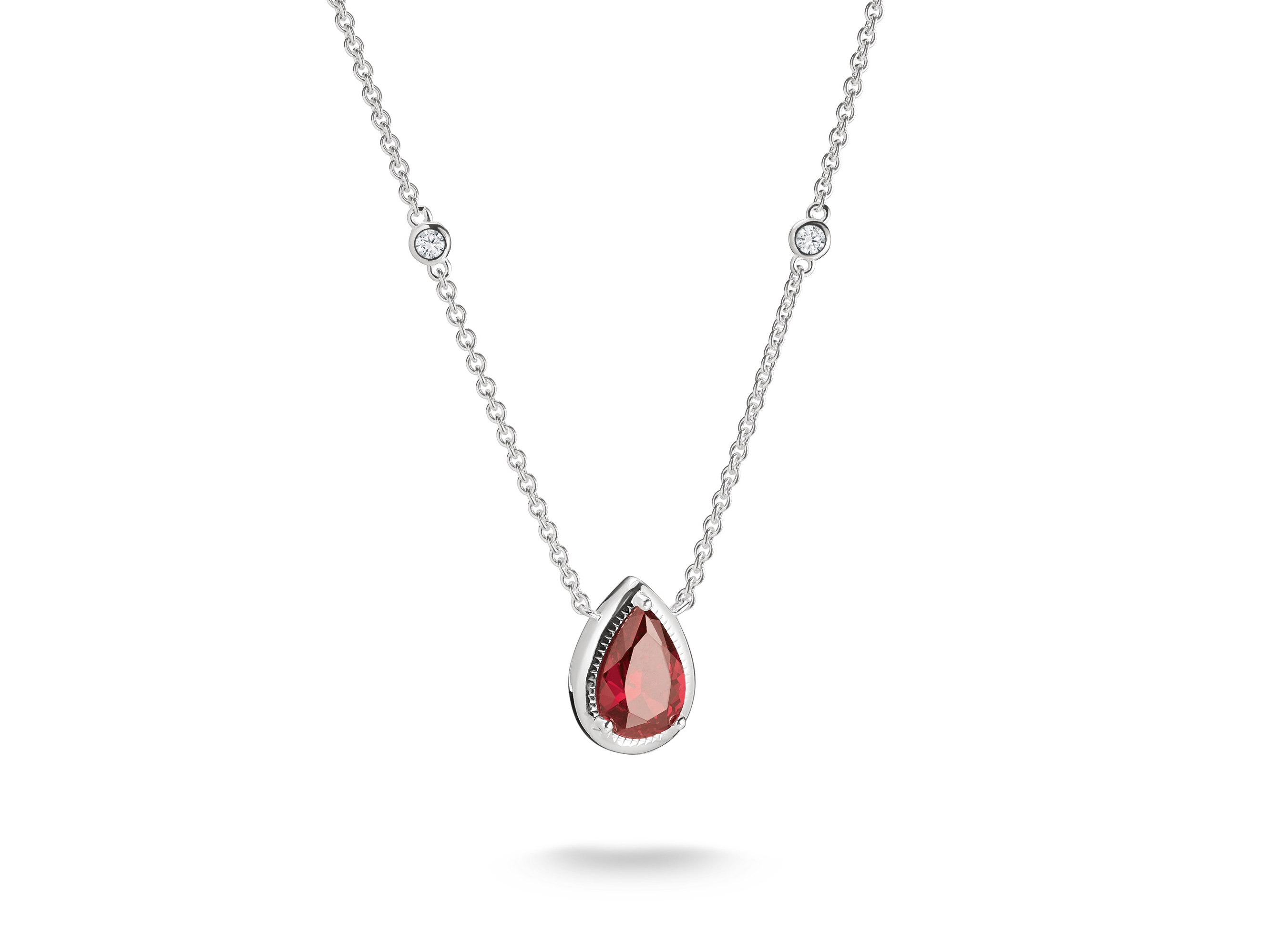 Thomas Sabo KE2331-051-10-L50V ELYNDRA Kette 45 - 50 cm - Sterling Silber & Zirkonia - Rot