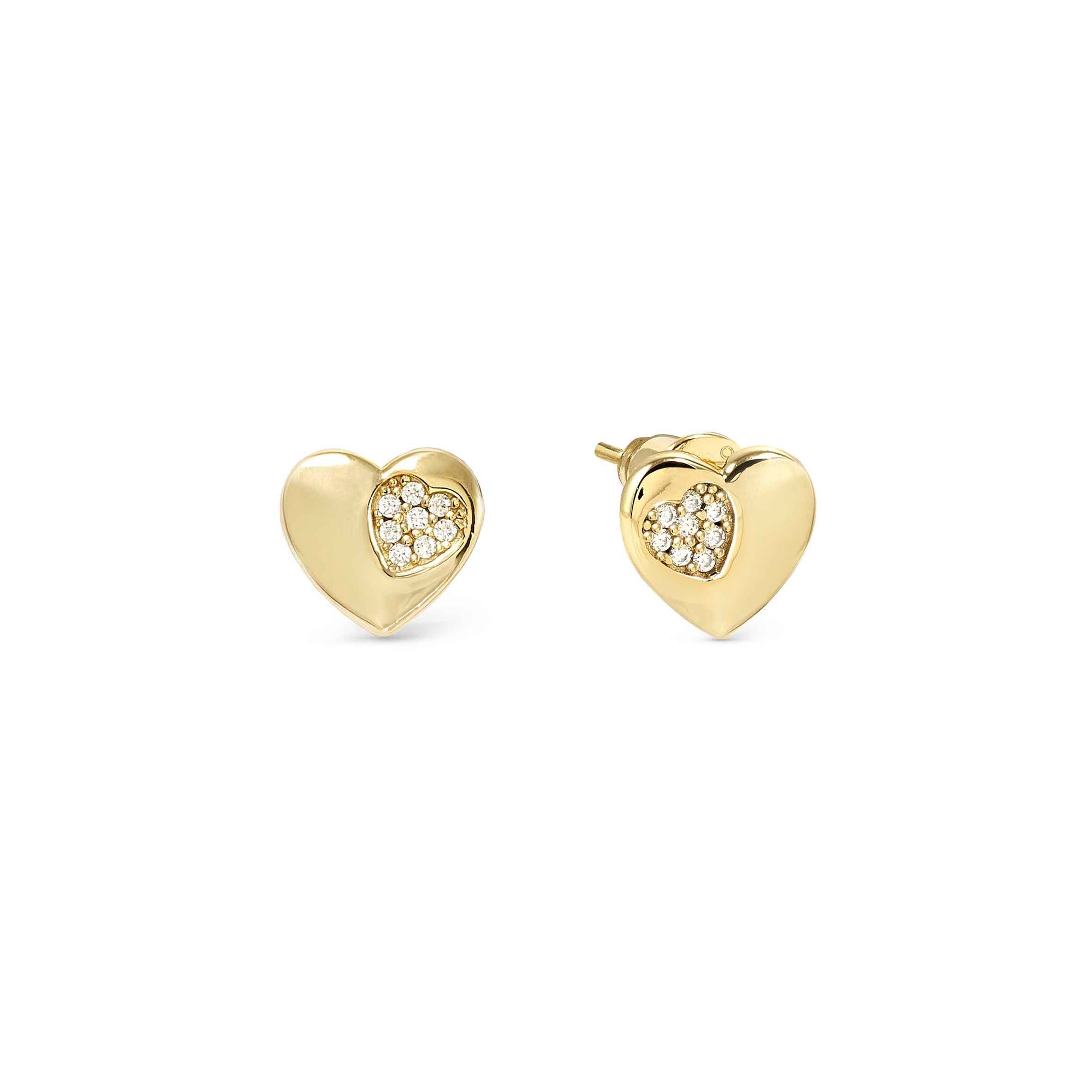 Nomination Petit Sparkle - Sterling Silber Ohrstecker - Herz - vergoldet - Zirkonia – Ansicht 2