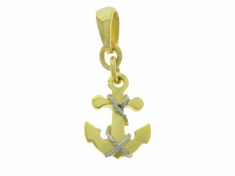 Anhängerkette in Form eines Ankers aus Gold 333 modern vom Hersteller Juwelier Harnisch, ideal für maritime Themen und Seefahrt, hochwertige Verarbeitung und zeitloses Design.