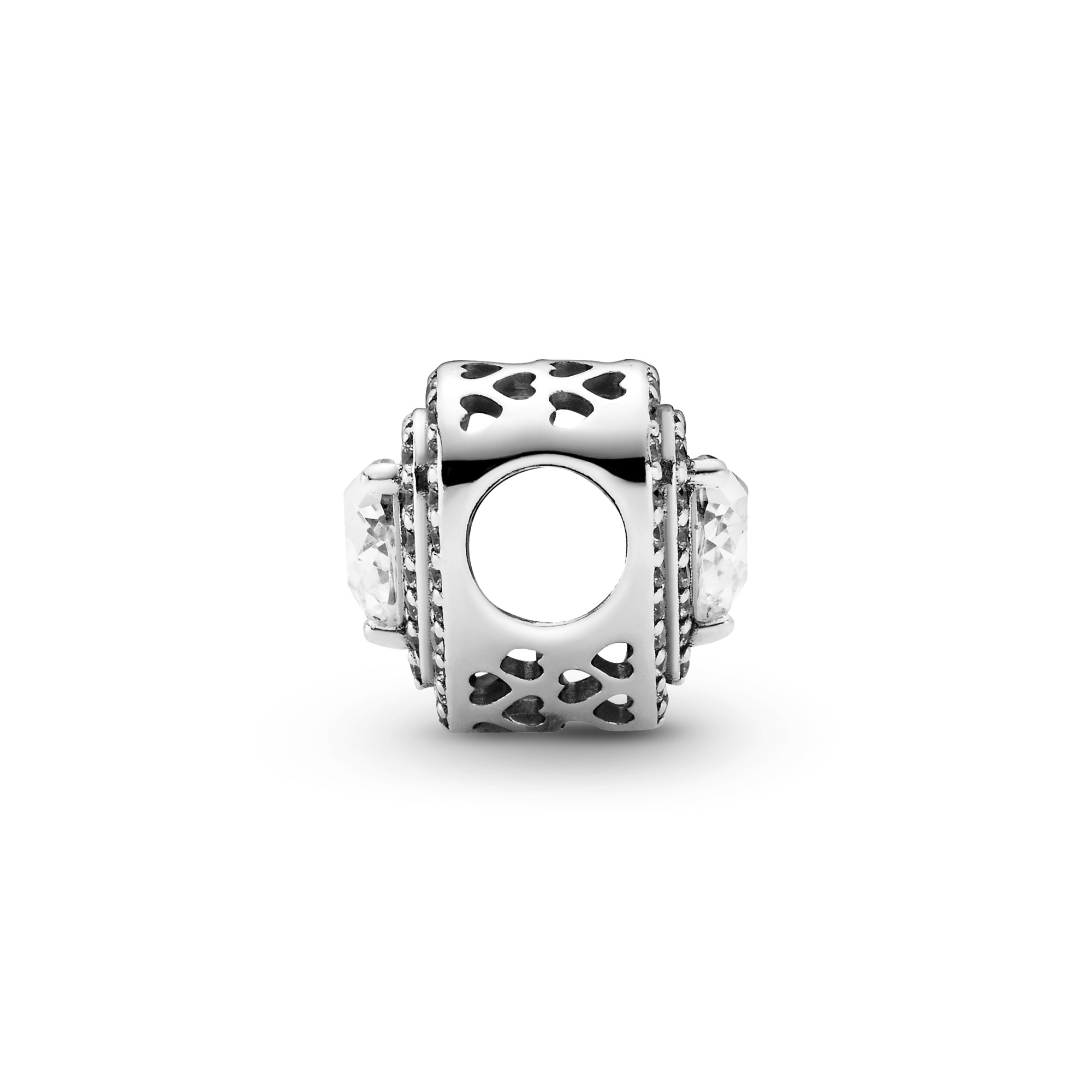 Pandora Timeless - Charm - Funkelnde - geebnete Herzen - Silber - Zirkonia – Ansicht 2