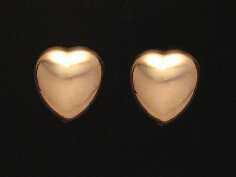 42758-0 Ohrringe Herz echt Gold wunderschön, Hersteller Juwelier Harnisch, Herz Ohrringe glänzend und stilvoll, perfekt für besondere Anlässe oder als Geschenk.
