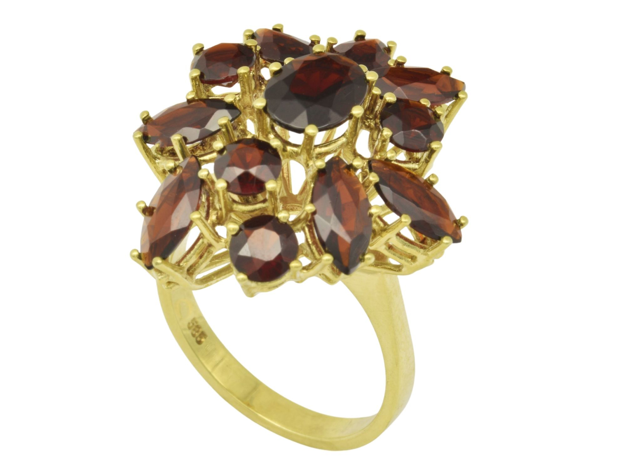 Ring Granat Opulent - Gelbgold 585 - poliert - Granat Rot Gr. 55