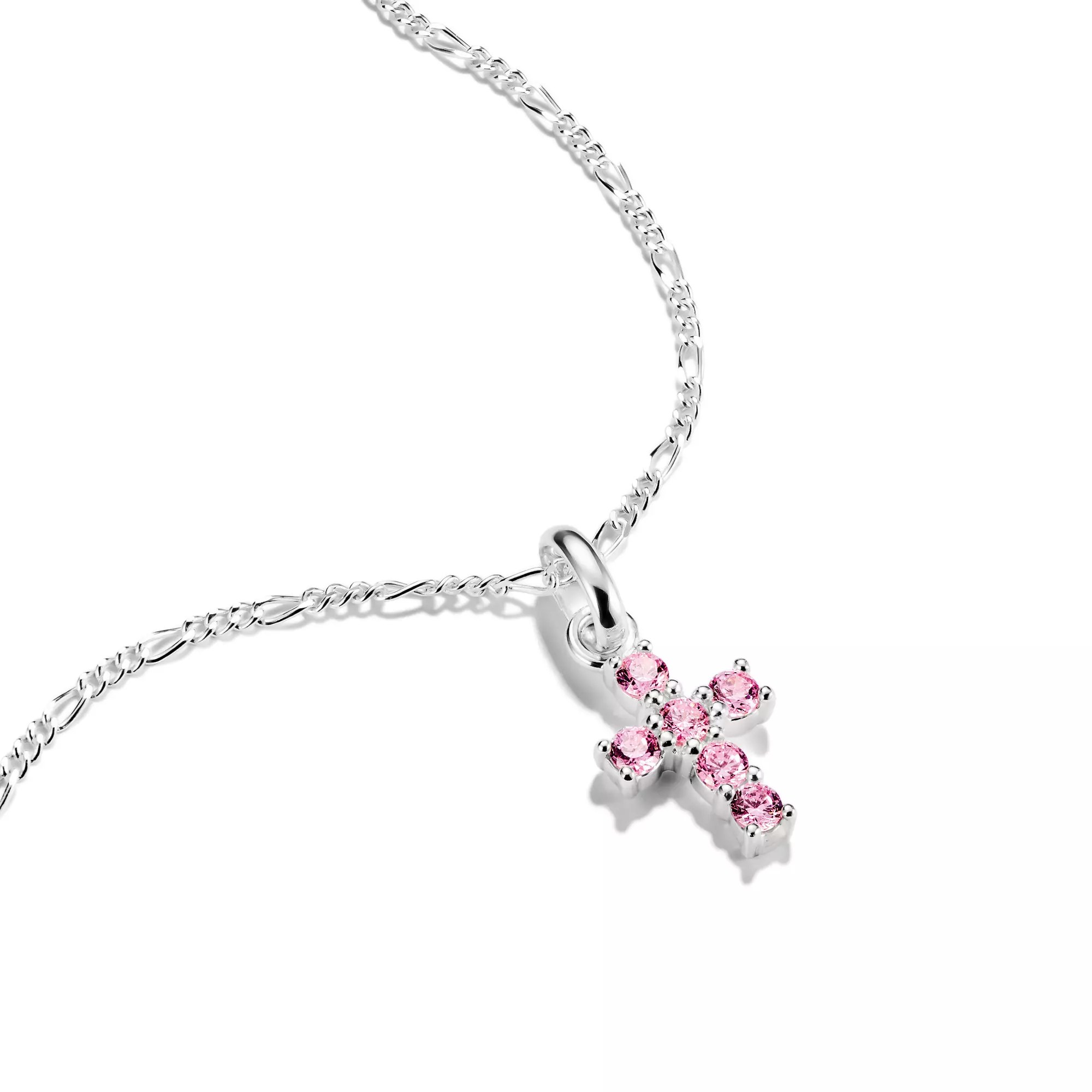 Thomas Sabo Connect Charm mit Öse - Kreuz pink - Silber + Zirkonia – Ansicht 2