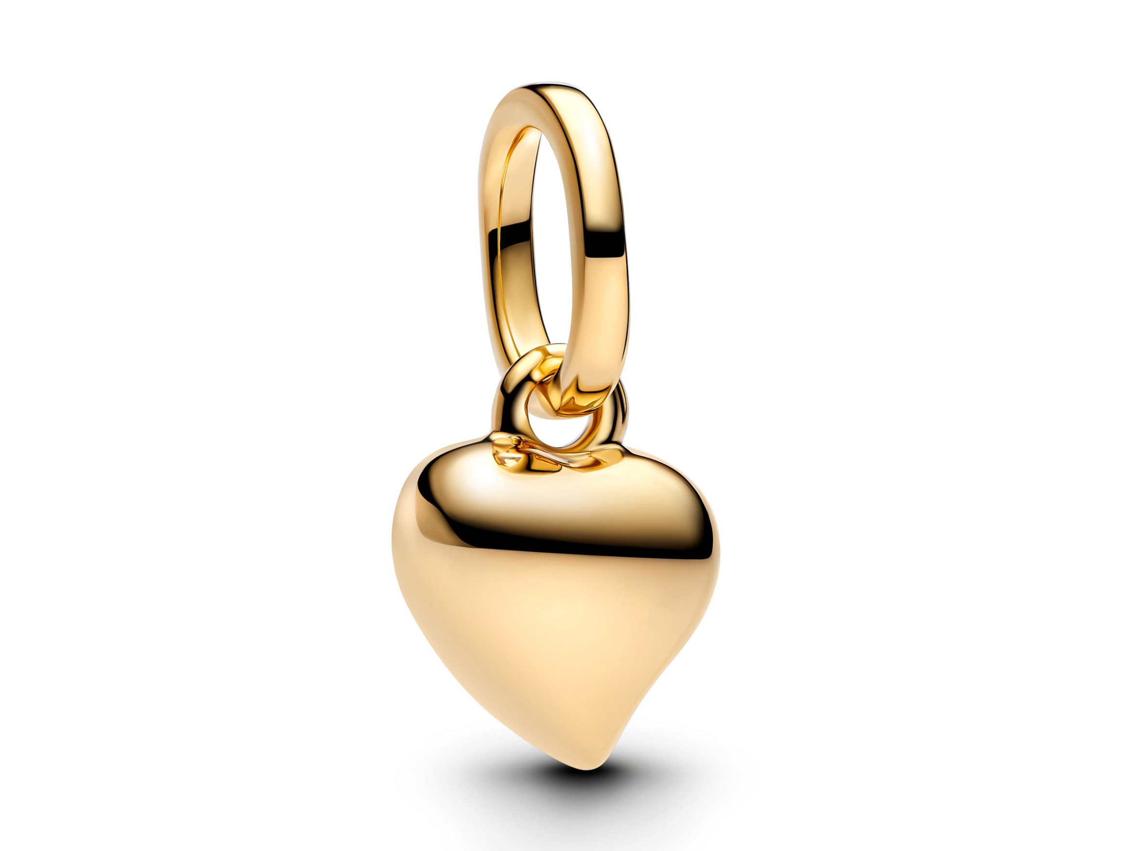 Pandora ME 763691C00 - Asymmetrisches Herz & Mini - Anhänger - Gelbgold vergoldet Asymmetrischer Herzanhänger aus vergoldetem Metall mit glänzender Oberfläche, ideal für persönliche Schmuckstücke und stylische Akzente. Perfekt für das Pandora ME Armband.