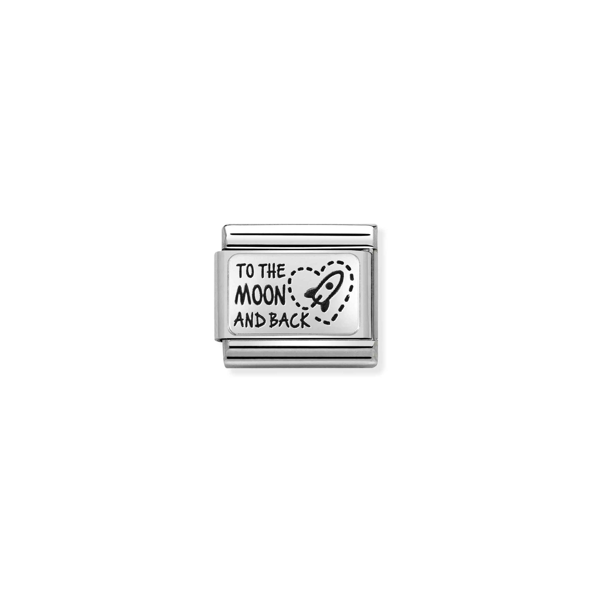 Nomination Composable Classic Charm To the moon and back - Edelstahl, Sterling Silber