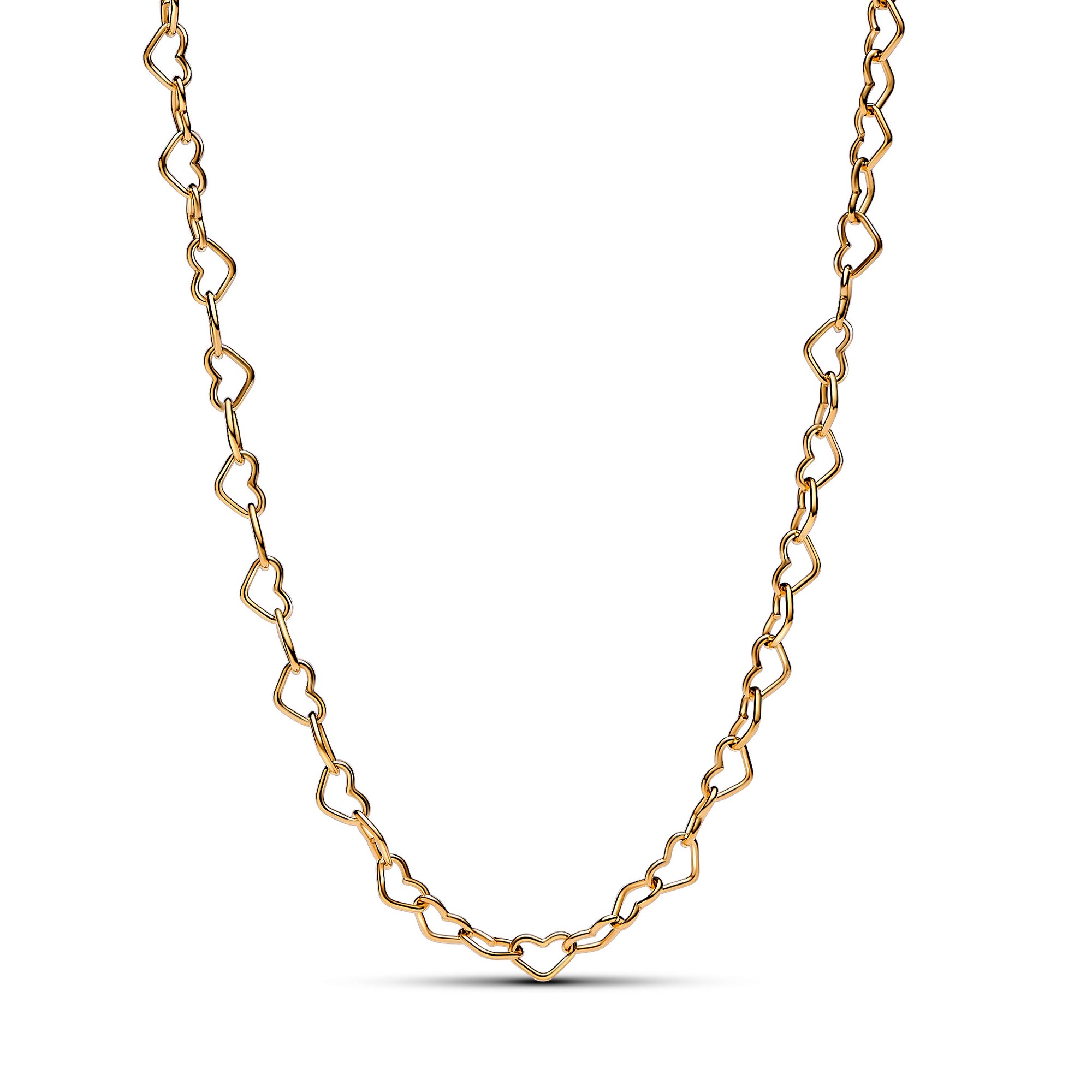 Pandora Verbundene Herzen Collier-Halskette - Gelbgold verg. - 45 cm