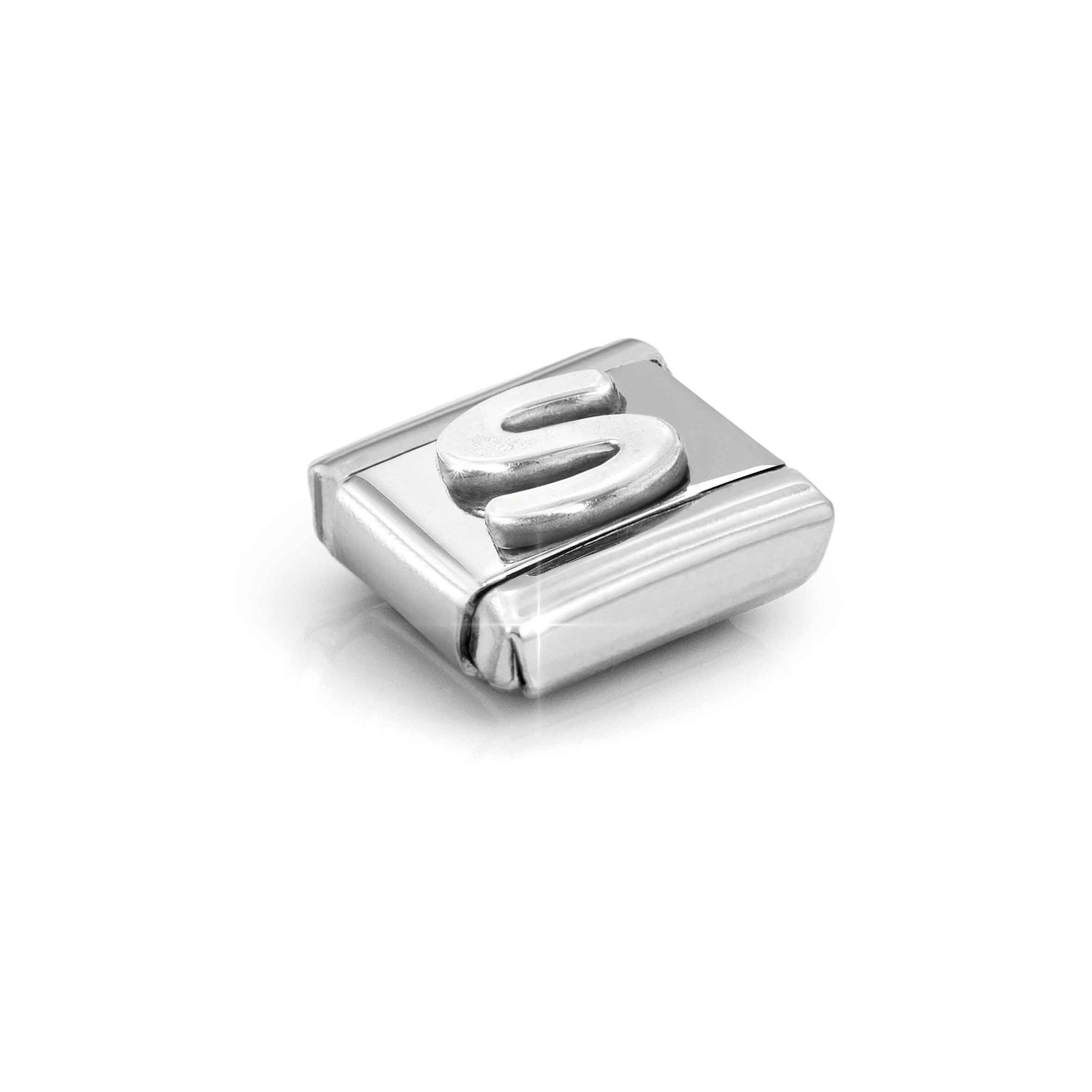 Nomination Composable Classic Charm Buchstabe S - Edelstahl, Sterling Silber oxidiert – Ansicht 4