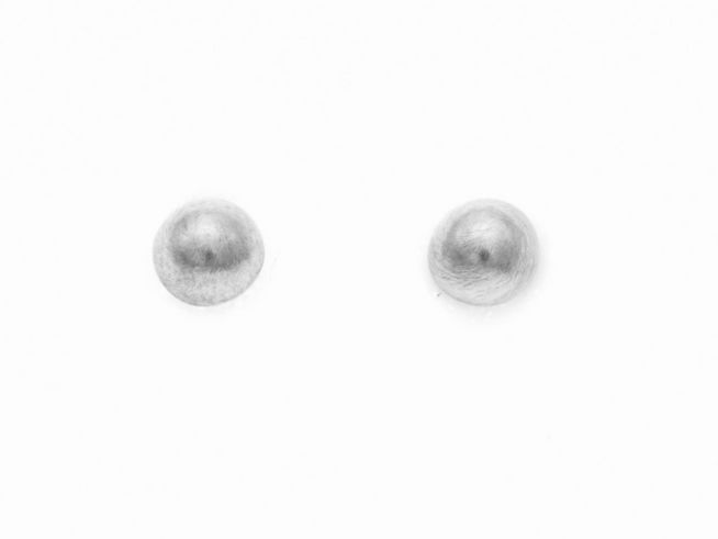 302457-0 Ohrringe Halbkugel aus Silber 925, elegant und ohne Stein, Hersteller Juwelier Harnisch, perfekte Ohrstecker für einen stilvollen Look.