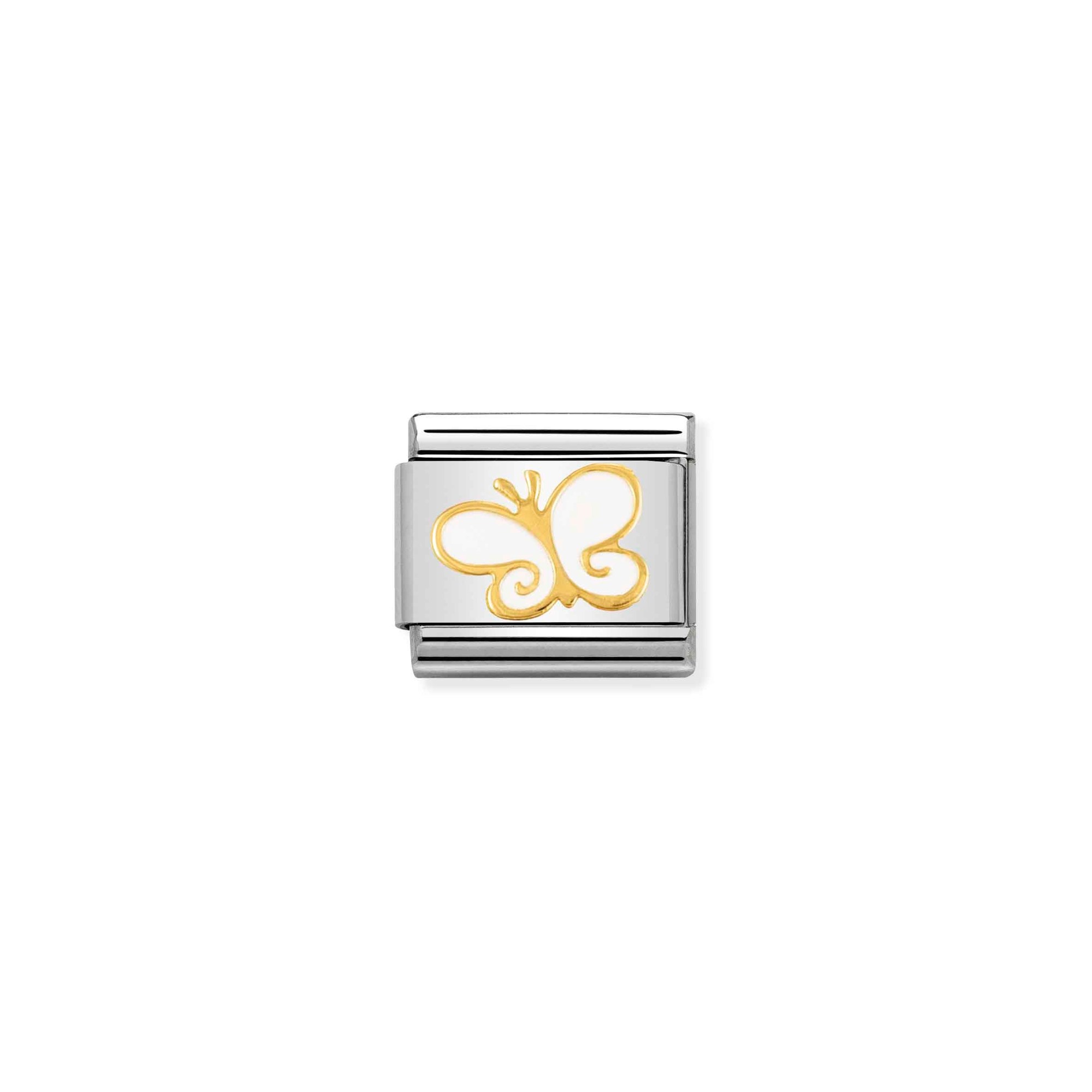 Nomination Composable Classic Charm Schmetterling - Edelstahl, Gelbgold, Emaille