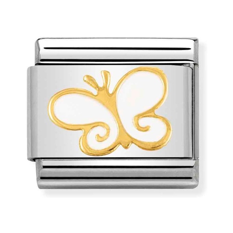 Nomination Composable Classic Charm Schmetterling - Edelstahl, Gelbgold, Emaille
