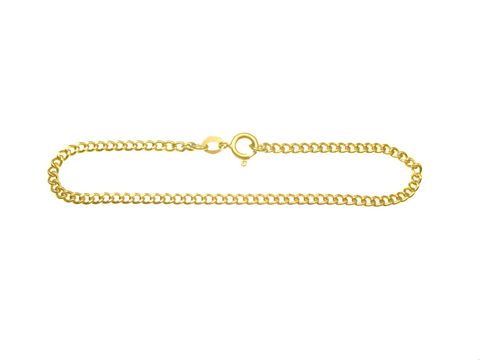 Panzer Armband aus Flachpanzer Gelbgold 333 mit einer Länge von 19cm und einer Breite von 2,8x1,4mm, Hersteller Juwelier Harnisch, elegantes Design für jeden Anlass.