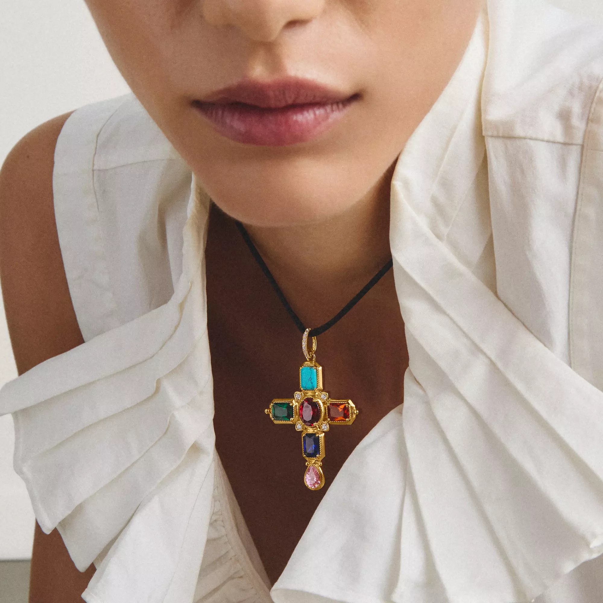 Thomas Sabo ELYNDRA - Anhänger - Sterling Silber recy. mit 18K Vergoldung & Nano-Kristall & Zirkonia – Ansicht 3