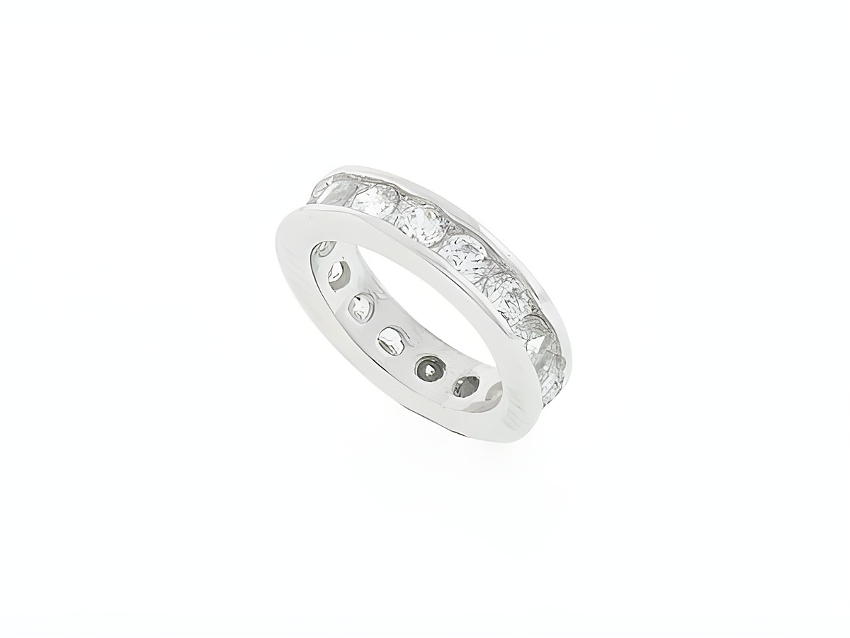 Silber Taufring aus 925 Sterling Silber mit funkelnden Zirkonia, hergestellt von Juwelier Harnisch, Memorie Silber, stilvolles Design für besondere Anlässe.
