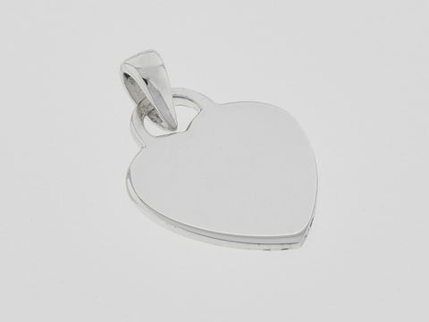Silber Gravurplatte in Herzform aus Silber, niedlich und schlicht, Hersteller: Juwelier Harnisch, ideal für persönliche Gravuren oder als Geschenk.