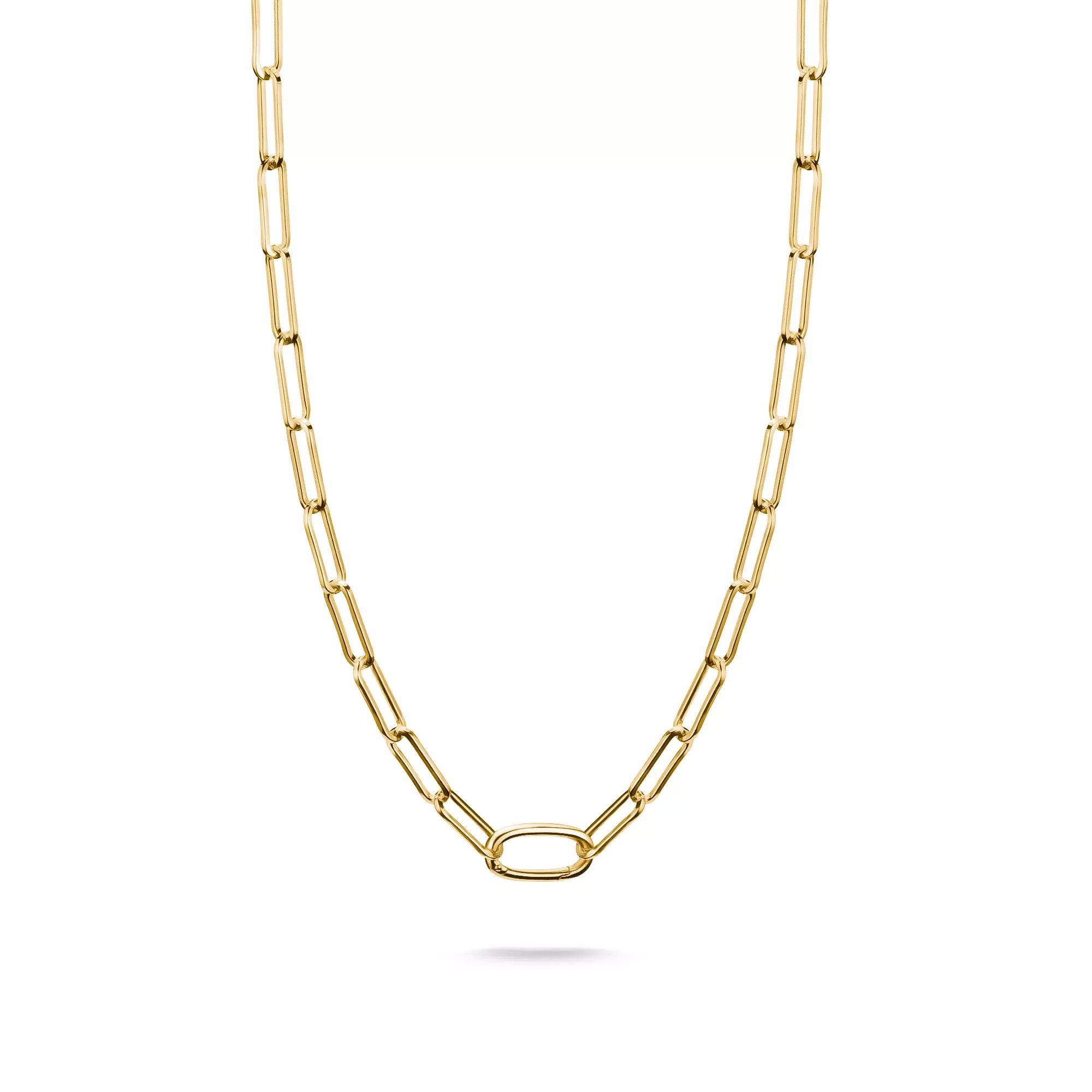 Thomas Sabo Connect - Charm Kette Paperclip mit einem Connect Link - Silber & Gelbgold Verg. - 50 cm – Ansicht 2