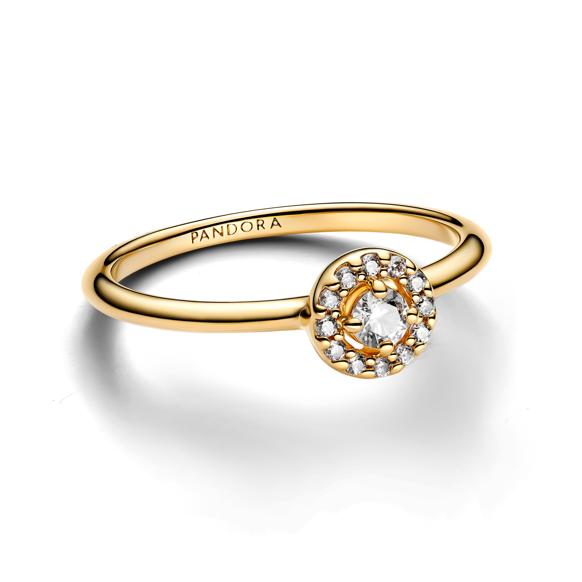 Pandora Gelbgold verg. Ring mit klarem Zirkonia – Ansicht 2