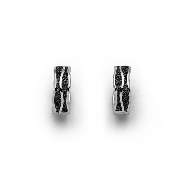 DUR Ohrring Welle - O5340 - Sterling Silber – Ansicht 3