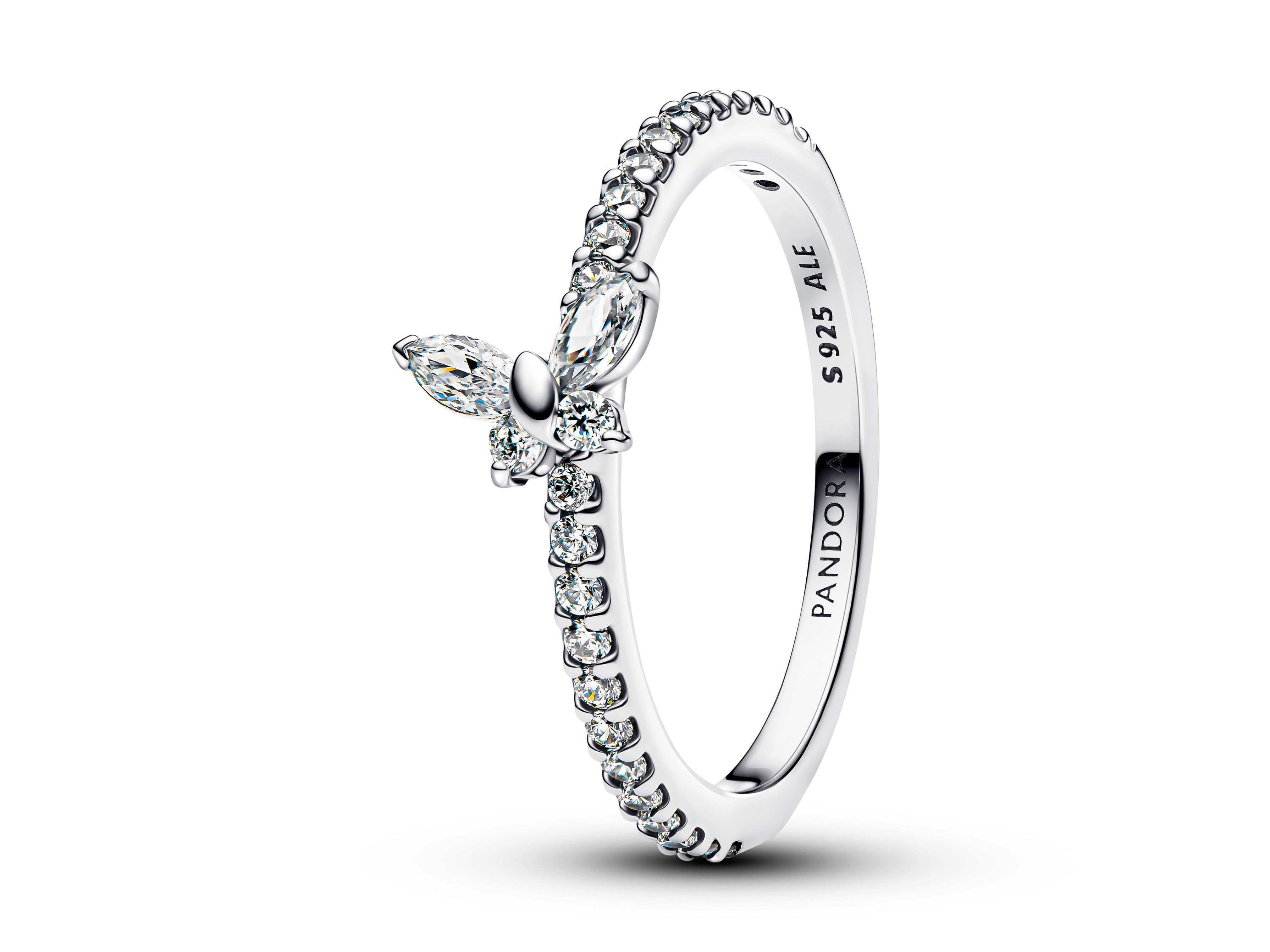 Pandora 194269C03-60 - Glitzernder Schmetterling Ring - Sterling Silber - Zirkonia - Gr. 54