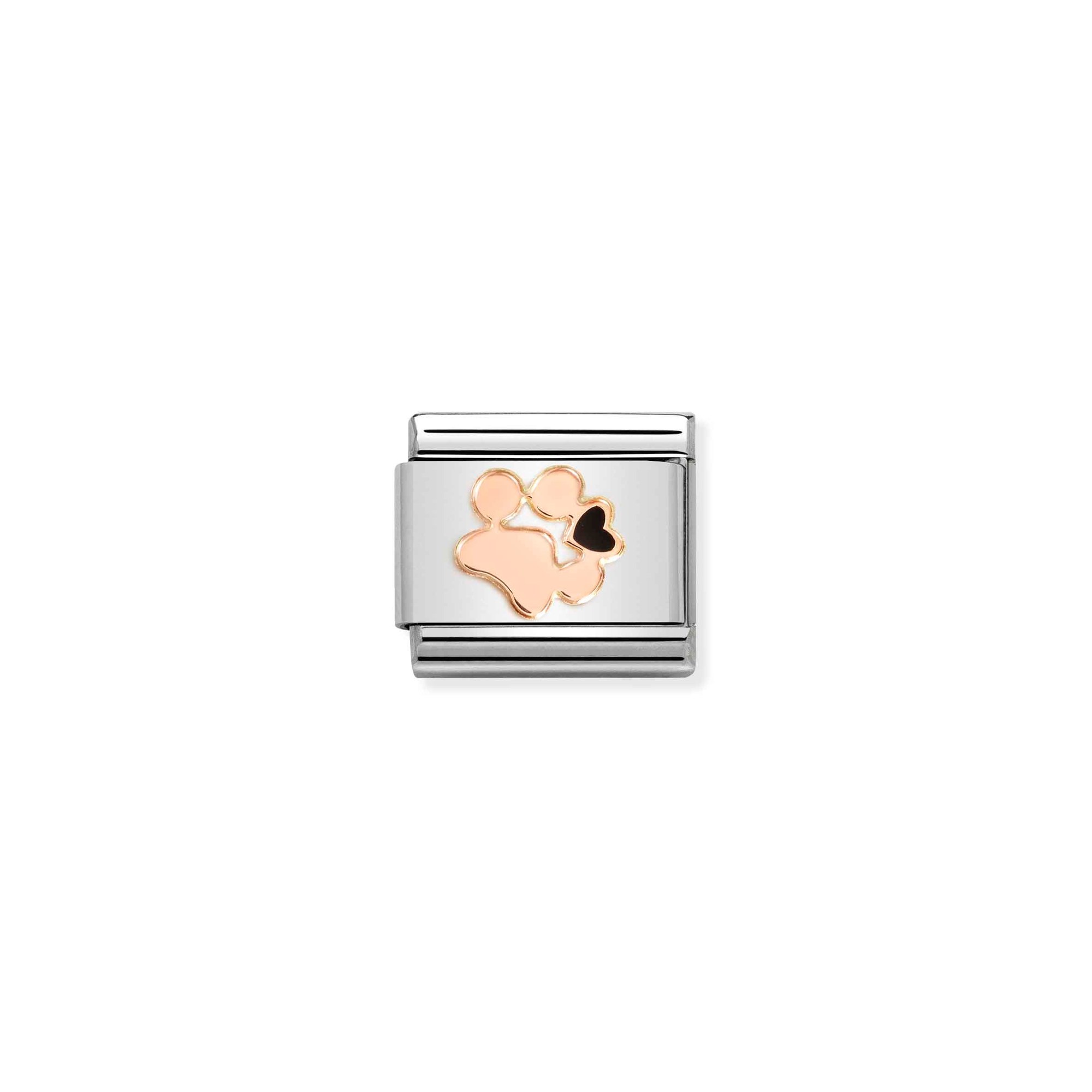 Nomination Composable Classic Charm Pfote mit Herz - Edelstahl, roségoldfarben