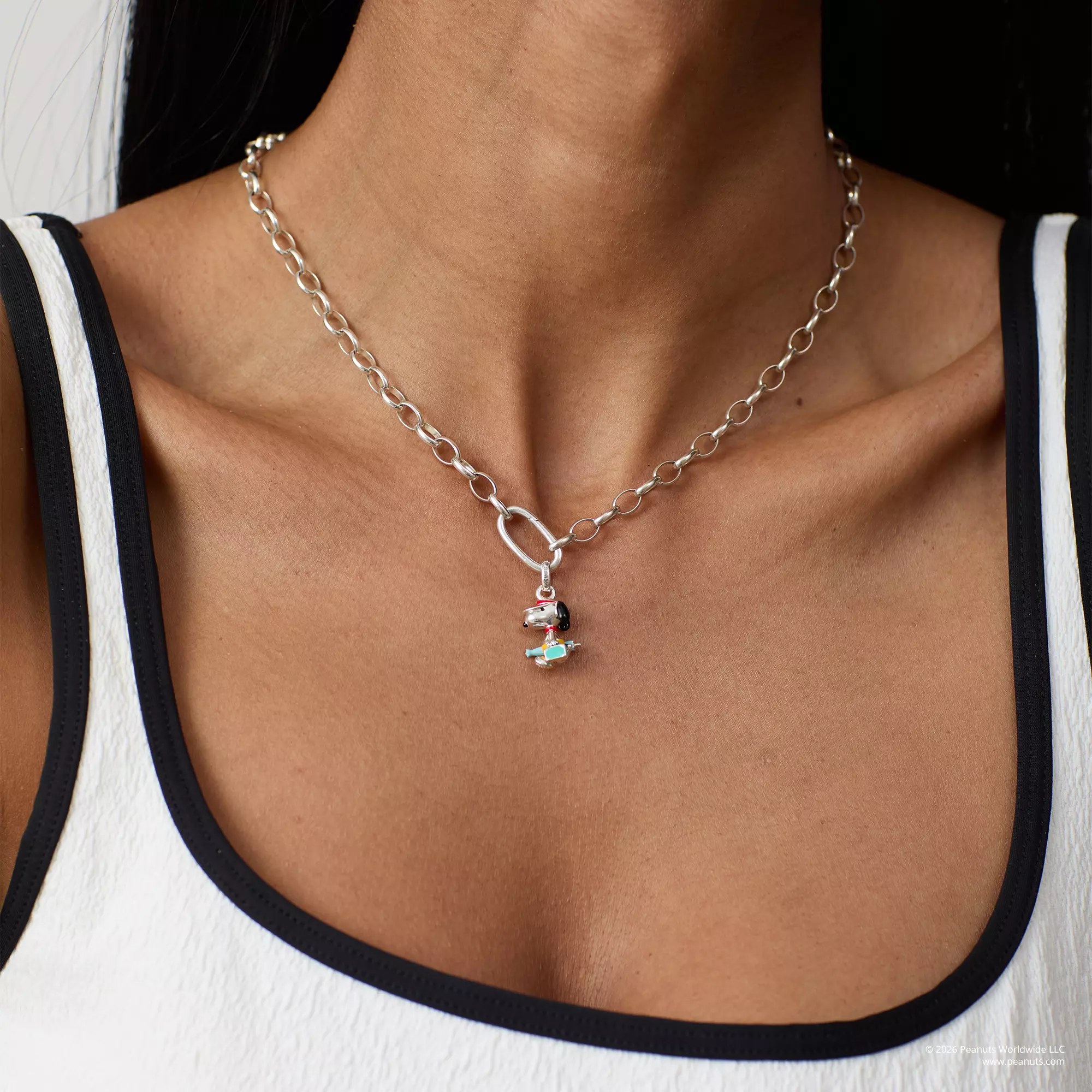 Thomas Sabo Peanuts Snoopy Koffer & Schirm - Charm mit Öse – Ansicht 3