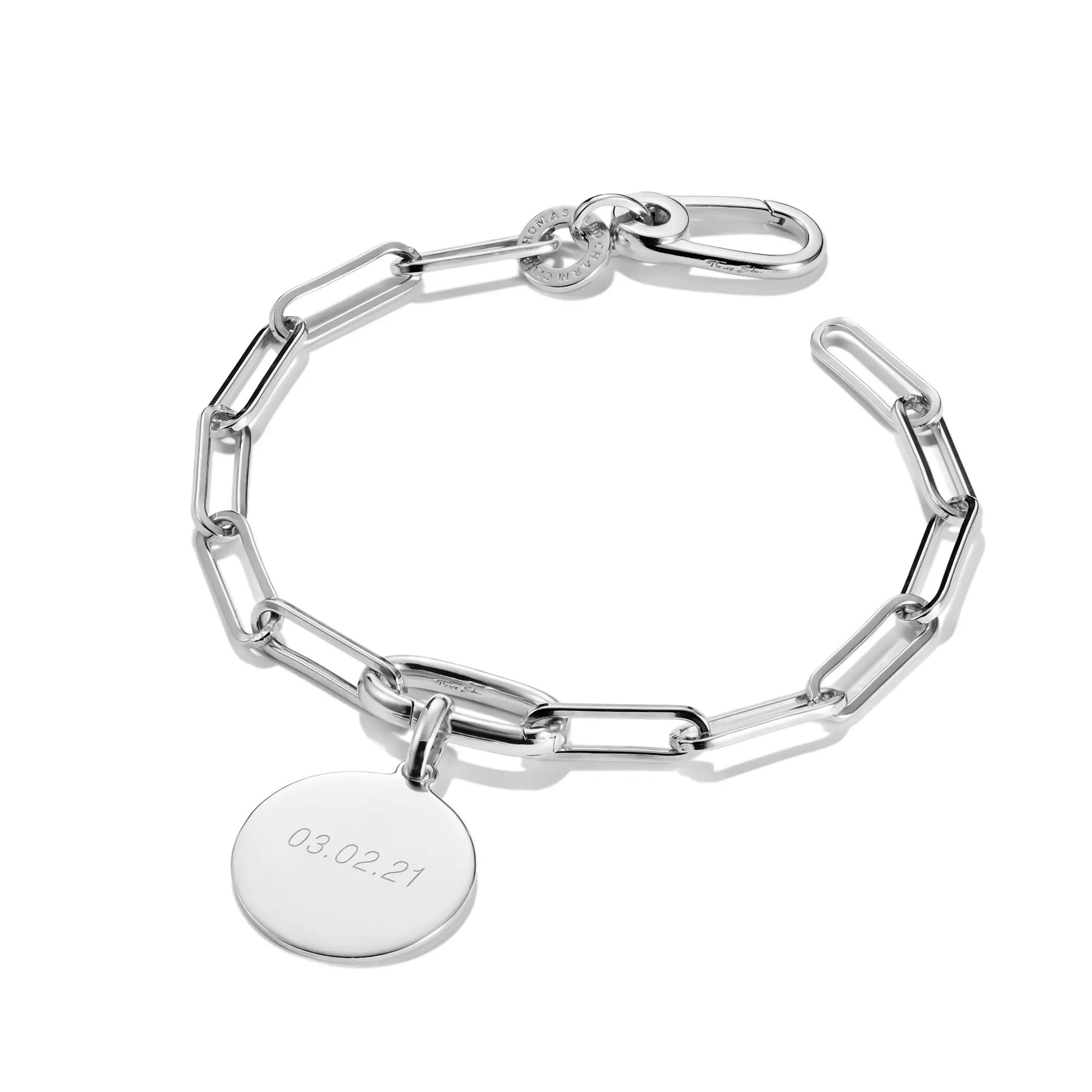 Thomas Sabo Connect - Charm Armband Paperclip mit einem Connect Link - Silber - 15 cm – Ansicht 3