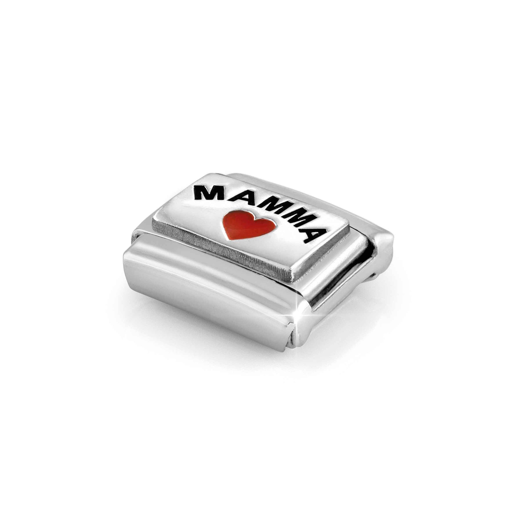 Nomination Composable Classic Charm Mamma mit Herz - Edelstahl, Sterling Silber, Emaille – Ansicht 4