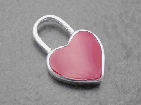 Herz Schloss Silber Anhänger romantisch Koralle rot 18 mm Hersteller Juwelier Harnisch Perlen & Steine edles Schmuckstück mit leuchtendem Herzen in rotem Korallenfinish.