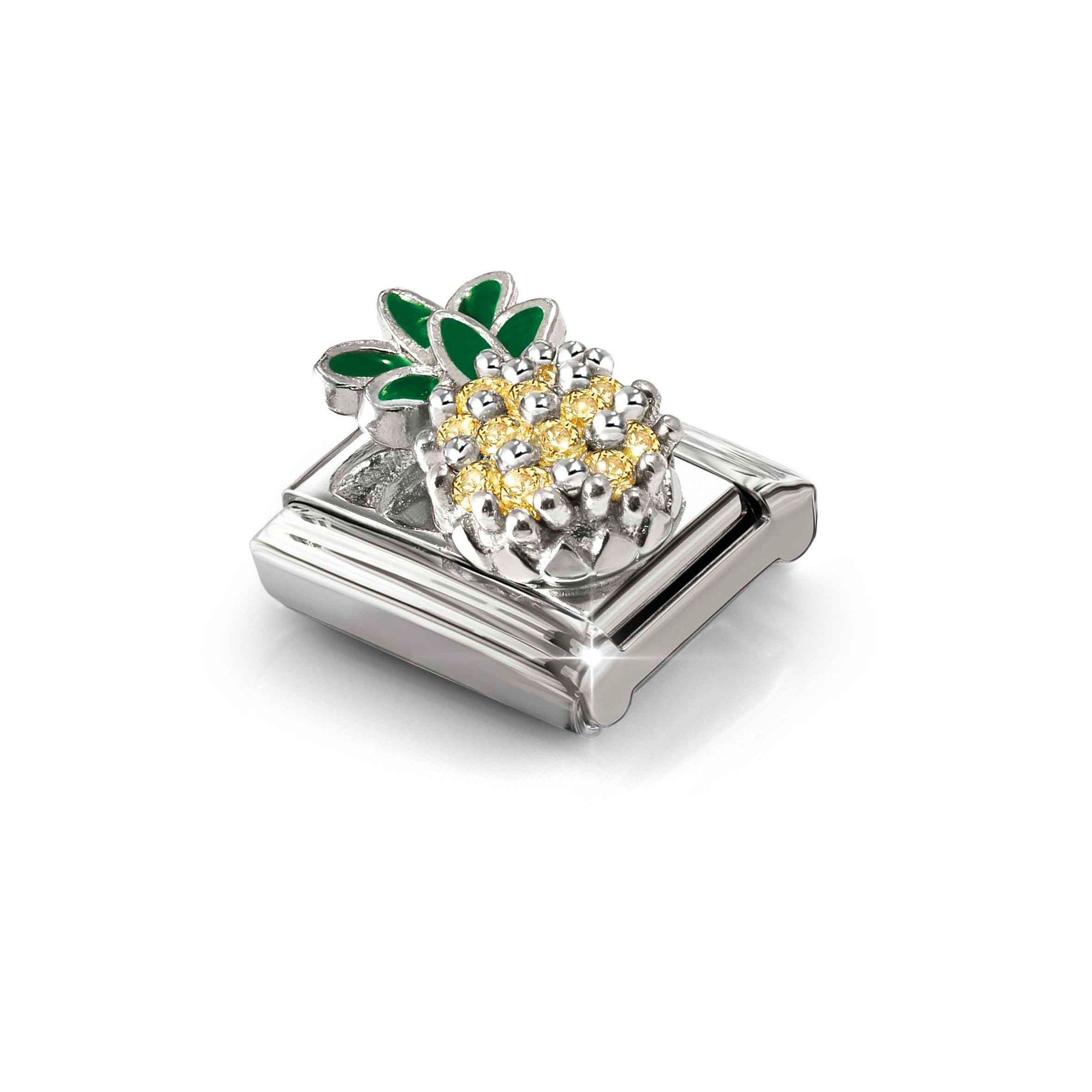 Nomination Composable Classic Charm Ananas - Edelstahl, Sterling Silber, Emaille, Zirkonia – Ansicht 4