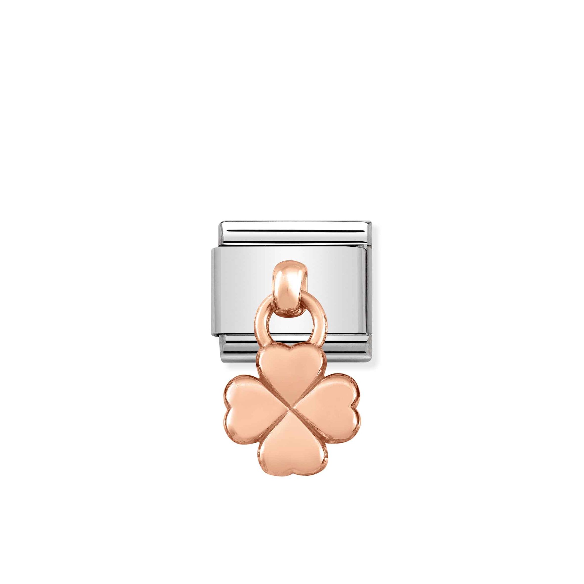 Nomination CLASSIC CHARMS - Edelstahl + Roségold - Kleeblatt