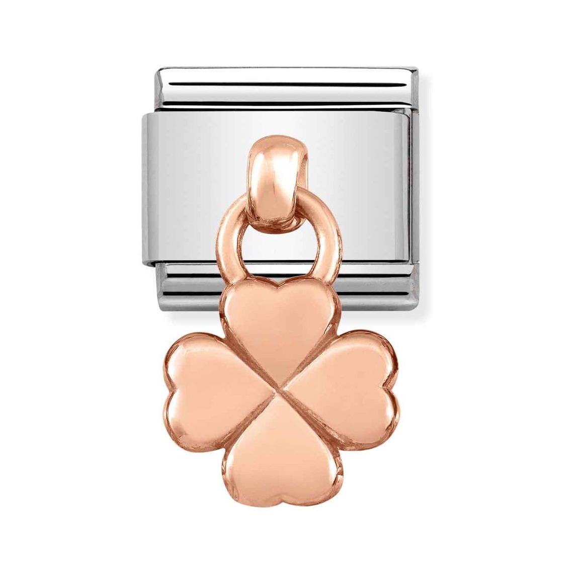 Nomination CLASSIC CHARMS - Edelstahl + Roségold - Kleeblatt