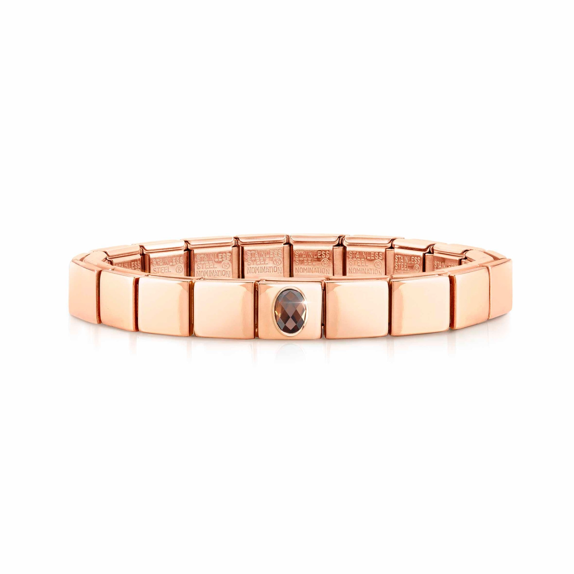 Nomination Classic GLAM Armband Edelstahl Roségold - Zirkonia CHAMPAGNE