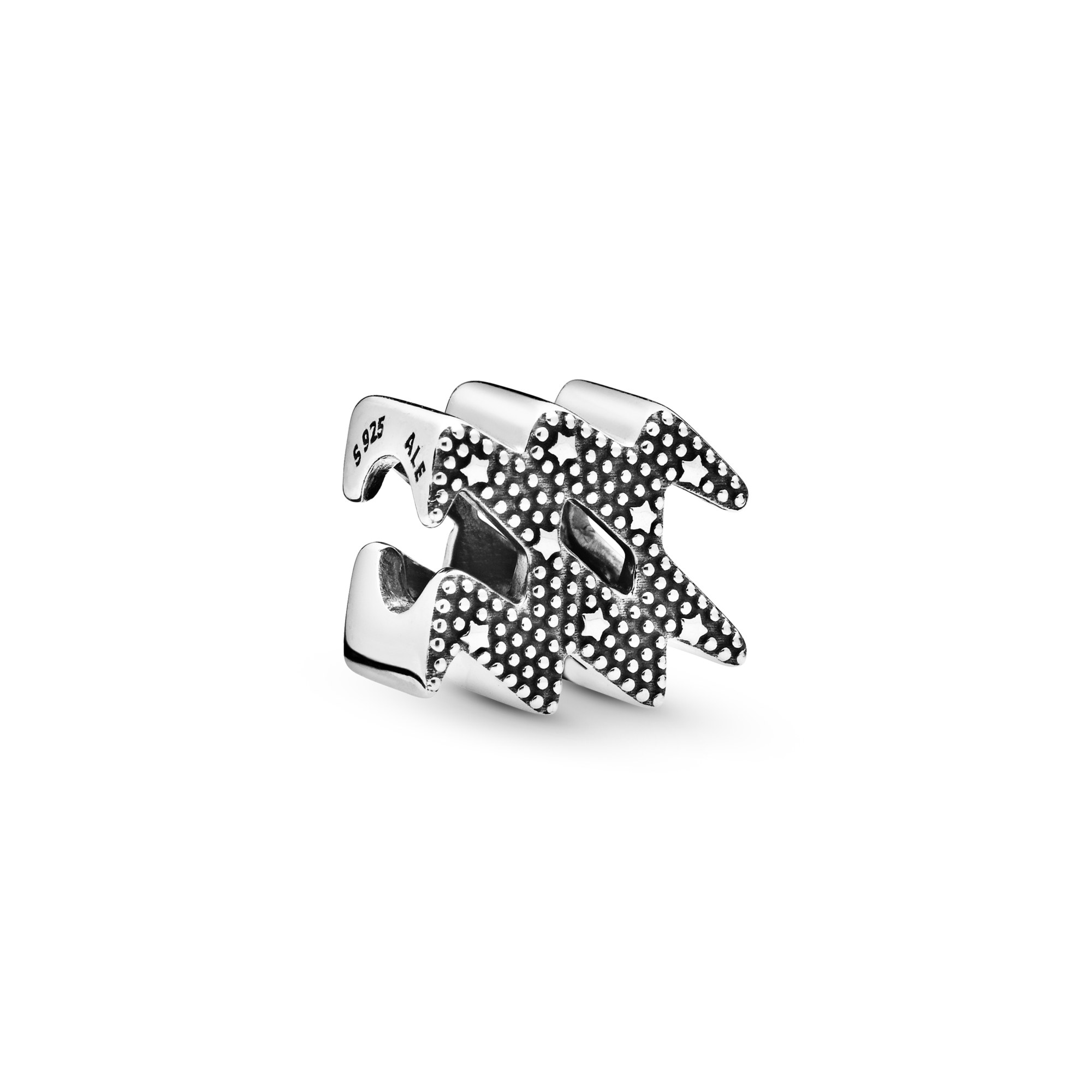 Pandora Sternzeichen - Aquarius - Wassermann Sterling Silber Charm + Zirkonia – Ansicht 2