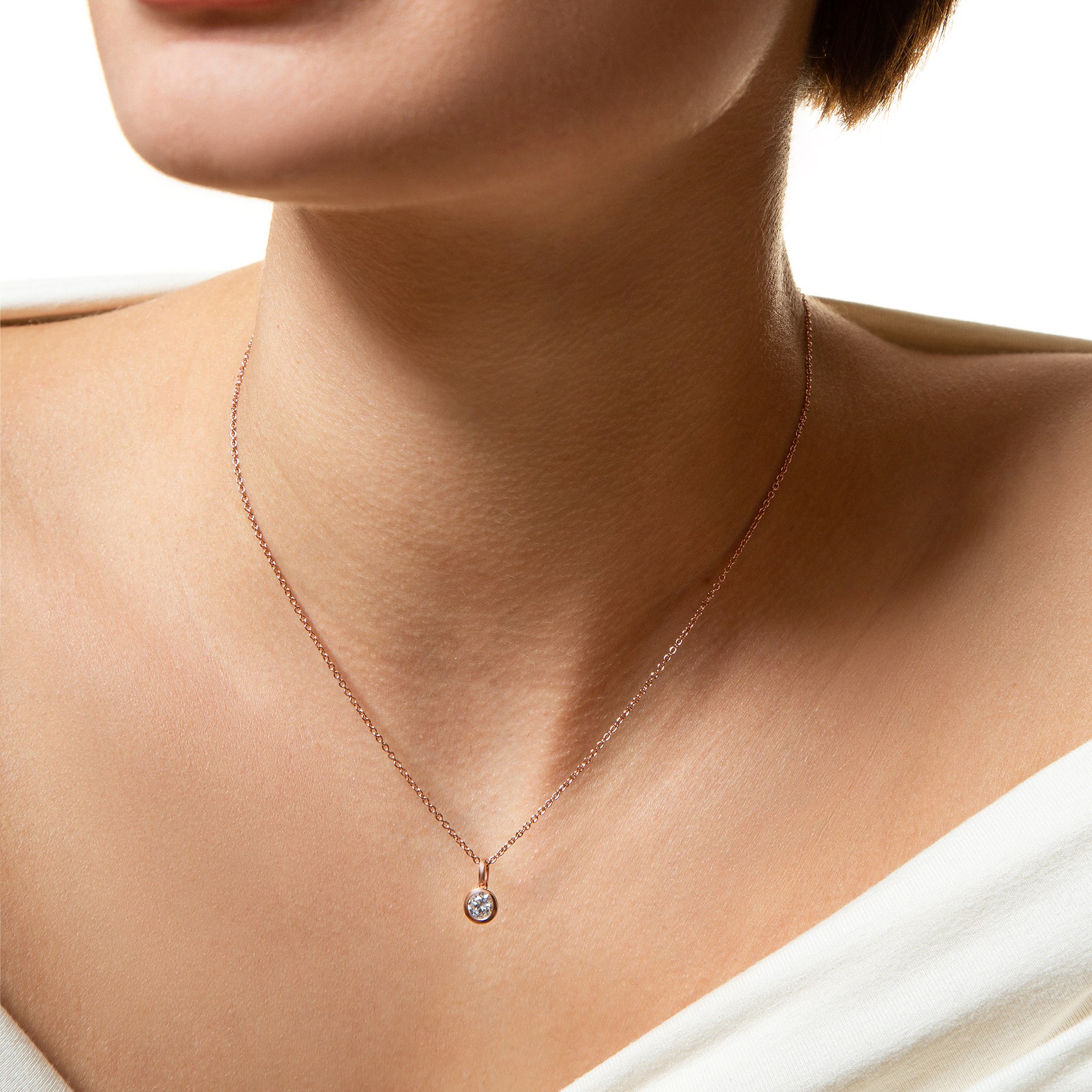 XENOX Sterling Silber Kette XS7284RK - 40-45 cm - ZARGE ROSÈ - Roségold vergoldet Ankerkette - Zarge – Ansicht 2