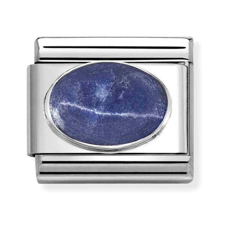 Nomination Composable Classic Charm Sodalith blau - Edelstahl, Sterling Silber