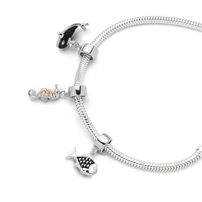 DUR Charm Fisch dunkel - Sterling Silber – Ansicht 2