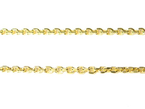 Doublé Kette - Anker - hochwertig vergoldet - 40 cm, Hersteller: Juwelier Harnisch, Ketten. Die Kette zeigt ein elegantes und glänzendes Design aus vergoldetem Material.