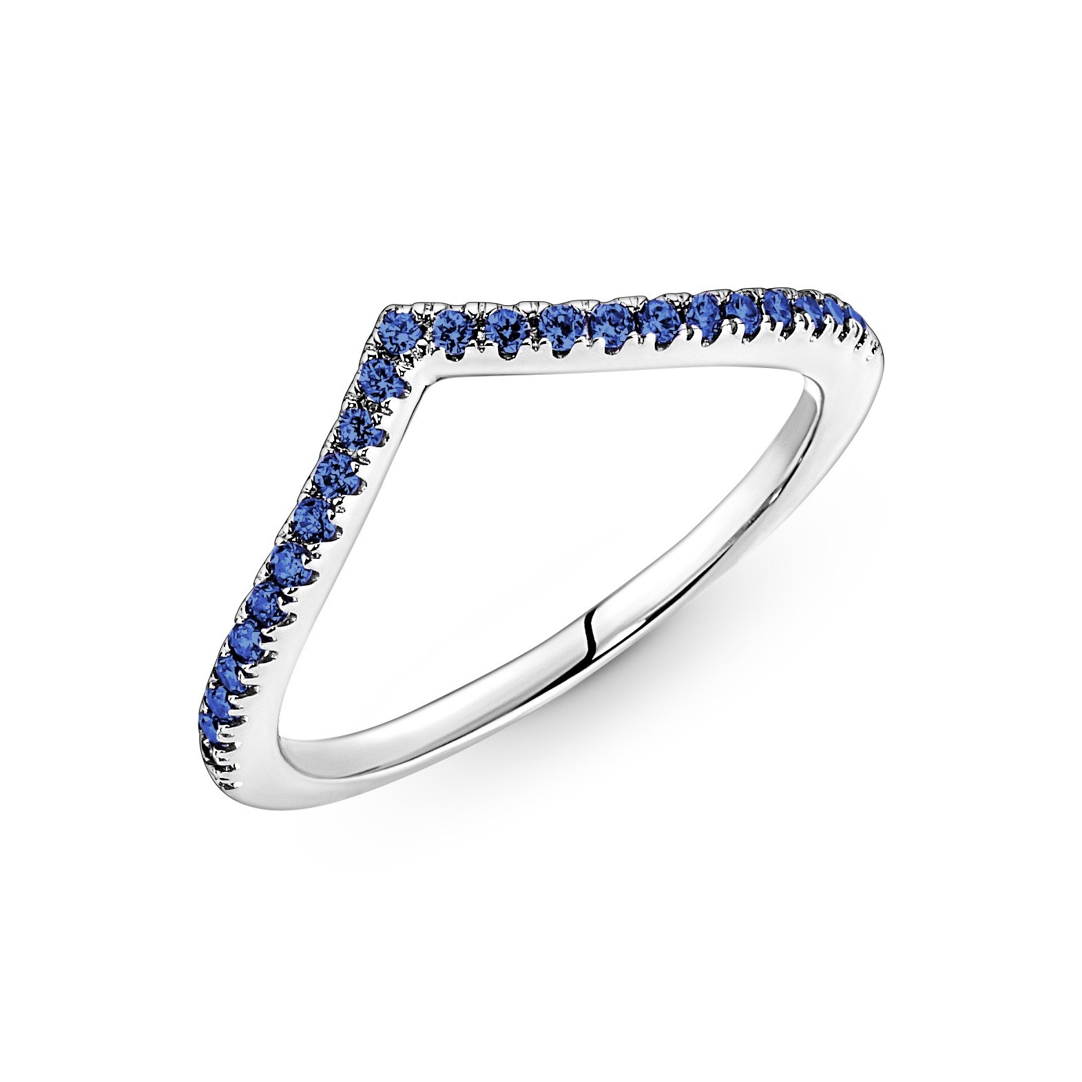 Pandora zeitloser Ring mit blauem Funkeln - Silber - Kristall - Blau Ansicht 4 – Ansicht 4