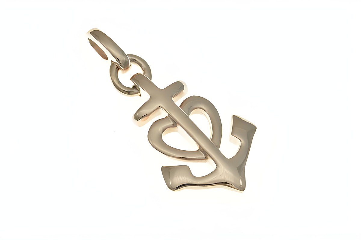 Glaube Liebe Hoffnung Anhänger aus Sterling Silber in Roségold, modernes Design, Hersteller Juwelier Harnisch, ideal für maritime und seefahrtsbegeisterte Schmuckliebhaber.