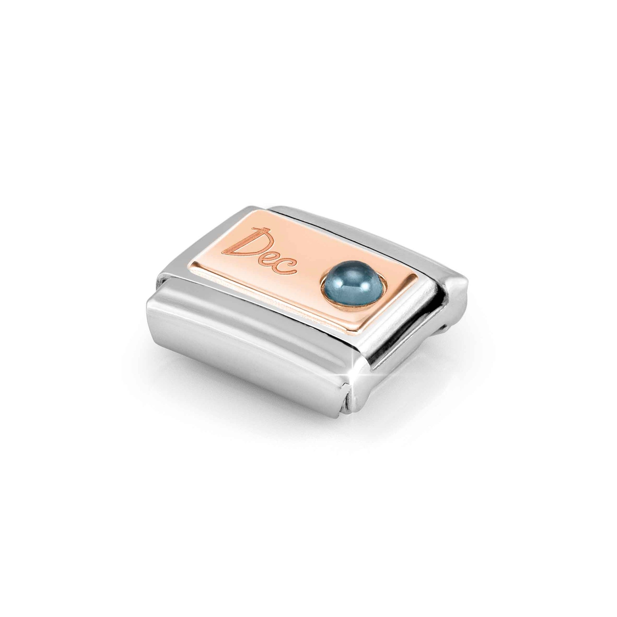 Nomination Composable Classic Charm Monatsstein Dezember Topas - Edelstahl, Gold 375 Roségold – Ansicht 4