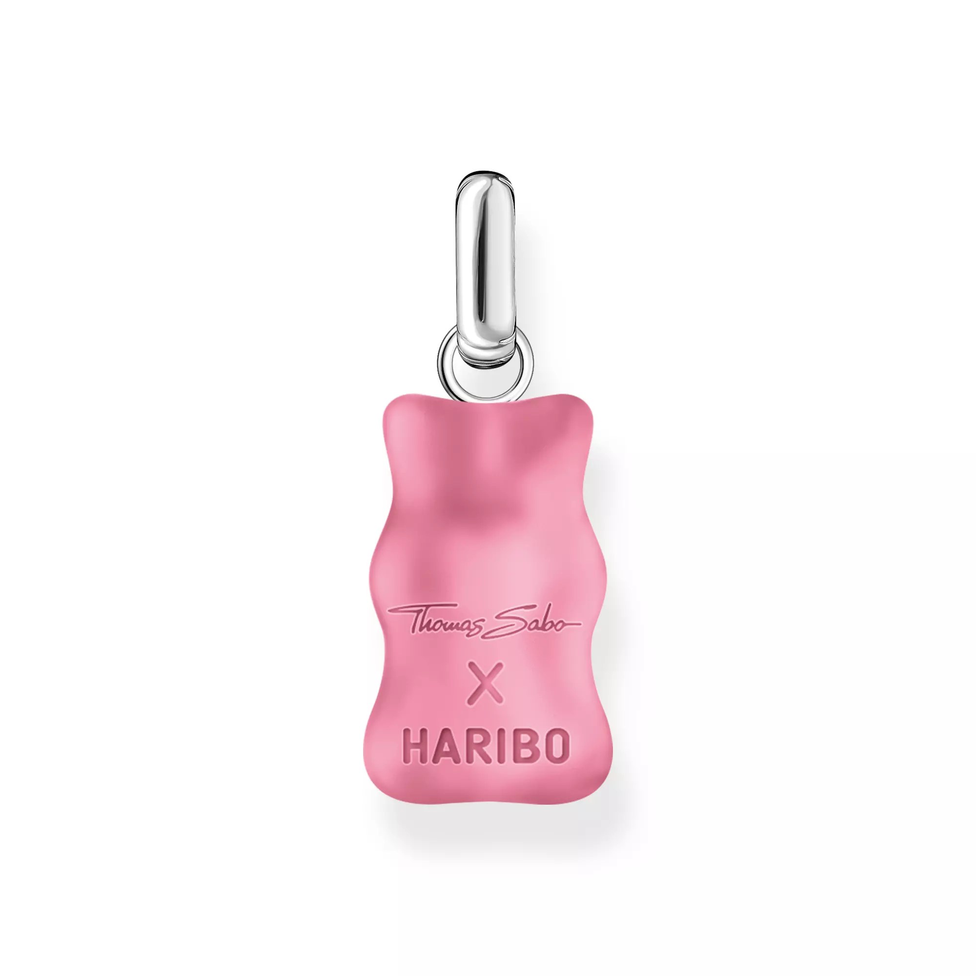 Thomas Sabo Anhänger - HARIBO - Großer Goldbär - Gummibärchen - Rosa-Pink - Silber & Glas & Zirkonia - Rosa-Pink – Ansicht 2