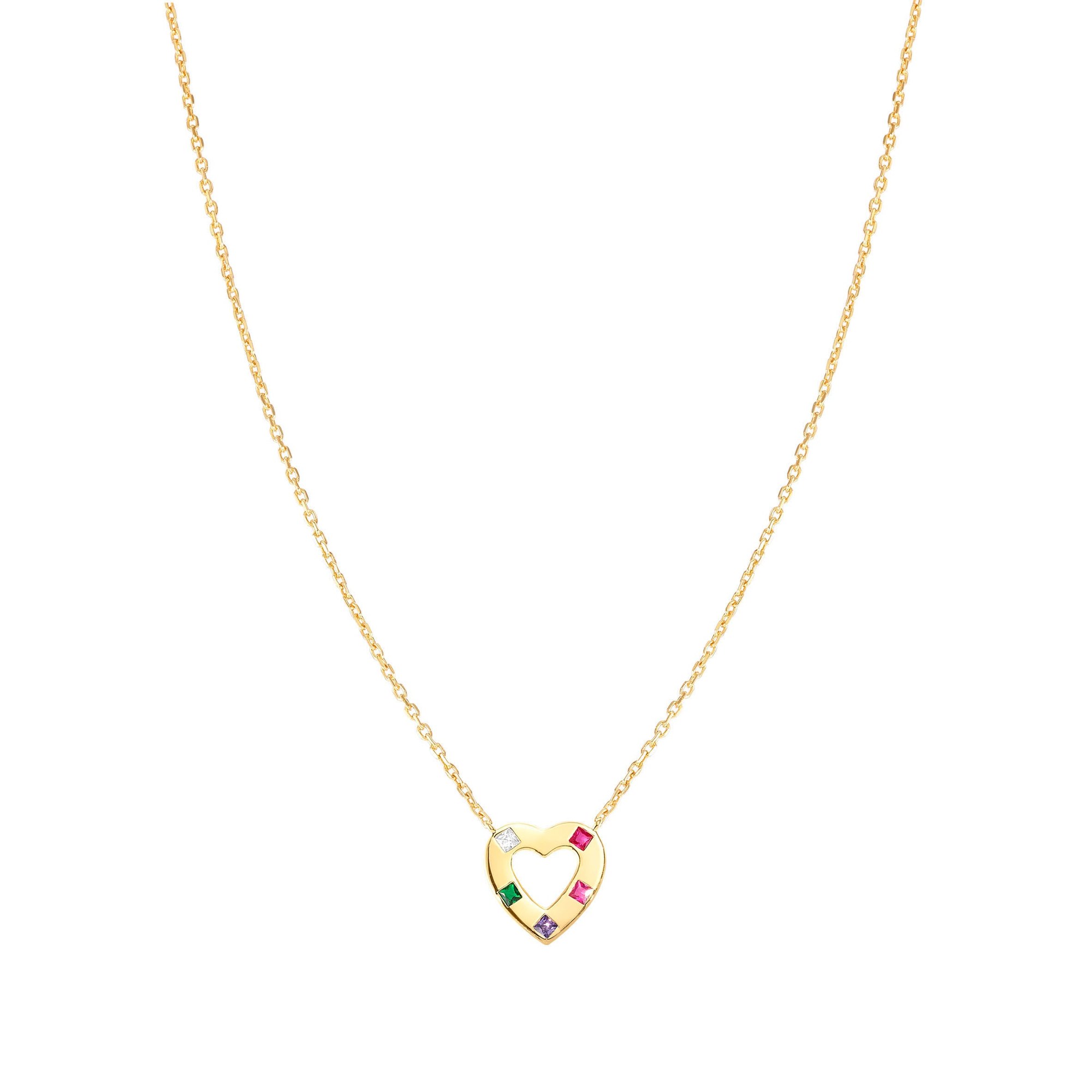 Nomination Carismatica HERZ Collier - Gelbgold vergoldet - Zirkonia Bunt - 38 - 44 cm – Ansicht 3
