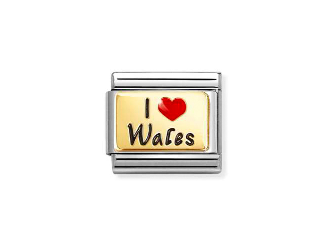 Nomination 030231 78 - CLASSIC - Emaille & 750/- Gelbgold - I Love Wales