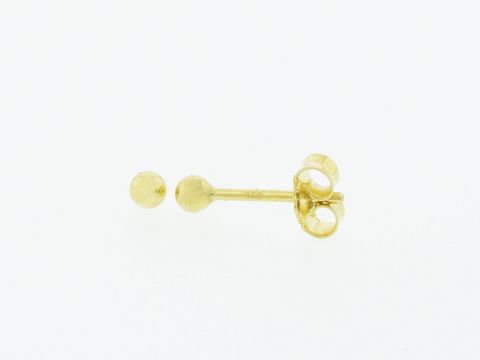 Silber Ohrringe Kugel Silber vergoldet 2,5 mm Stecker von Juwelier Harnisch Ohrstecker ohne Stein in minimalistischem Design. Ideal für jeden Anlass.