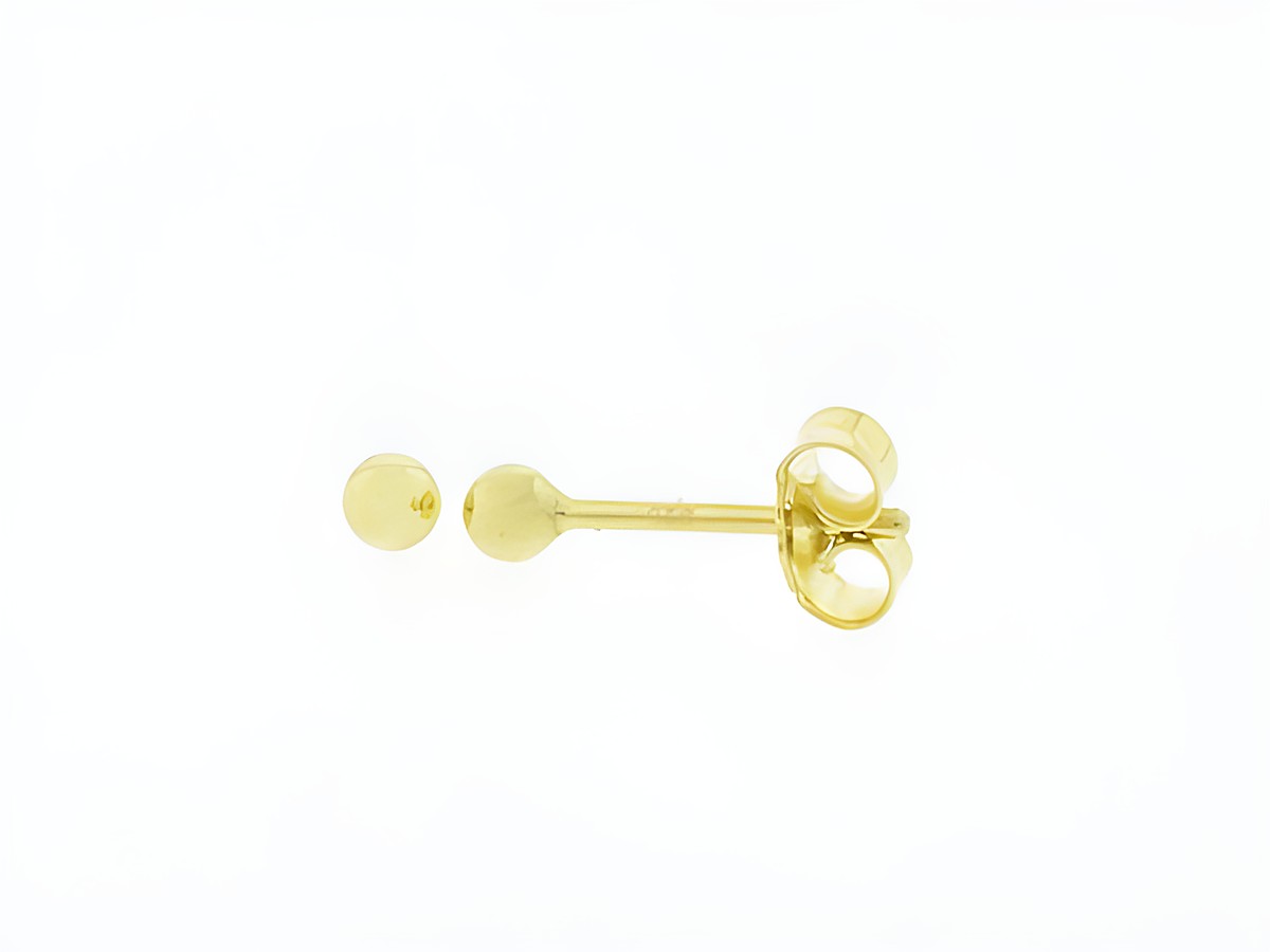 Silber Ohrringe Kugel Silber vergoldet 2,5 mm Stecker von Juwelier Harnisch Ohrstecker ohne Stein in minimalistischem Design. Ideal für jeden Anlass.